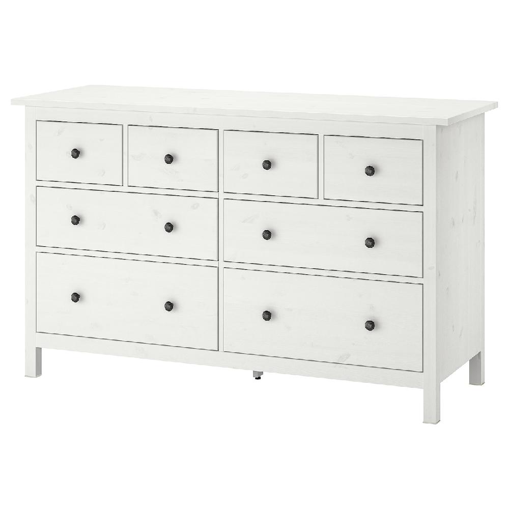 IKEA HEMNES Kommode mit 8 Schubladen weiß gebeizt 160x96 cm