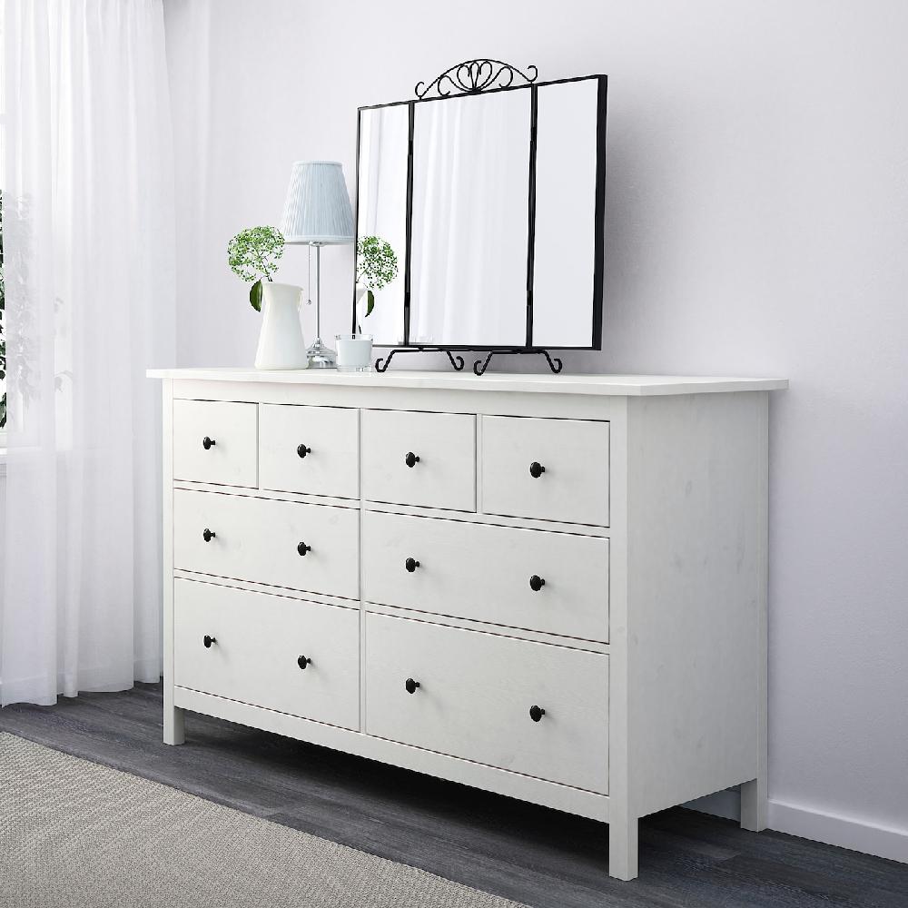 IKEA HEMNES Kommode mit 8 Schubladen weiß gebeizt 160x96 cm VIP-Rabatte