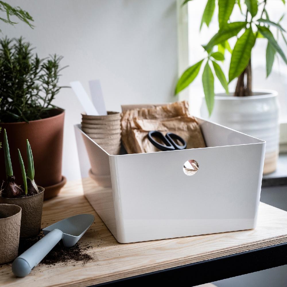 IKEA KUGGIS Box weiß 26x35x15 cm Tiefpreis