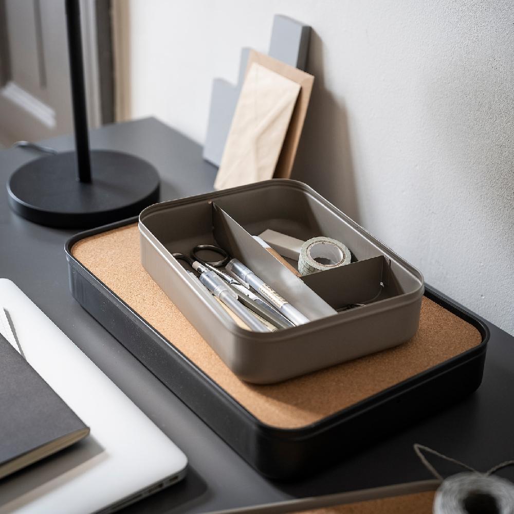 IKEA HARVMATTA Kasten mit Fächern dunkel graubeige 24x18x6 cm Wochenangebot