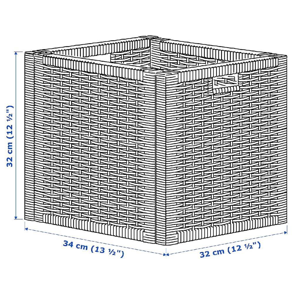 IKEA BRANÄS Korb Rattan 32x34x32 cm Kostenlose Rückgabe
