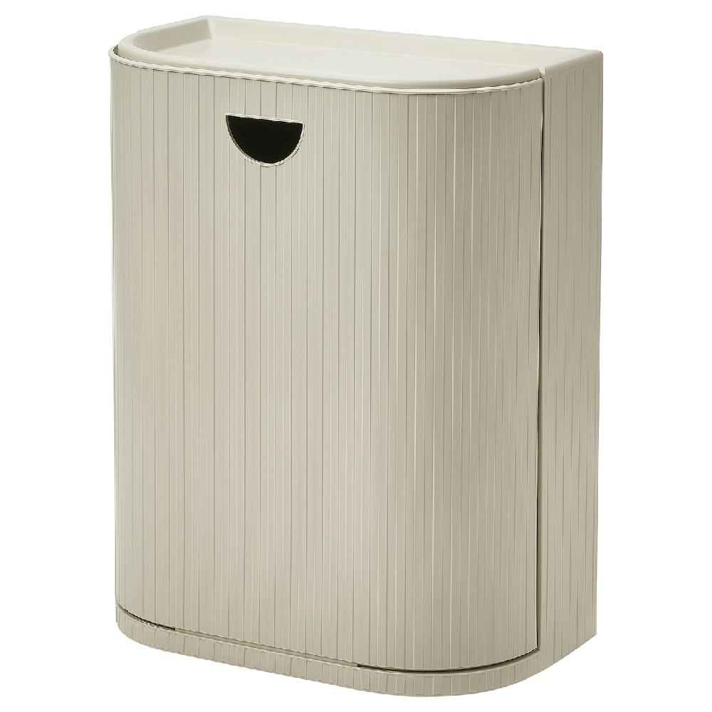 IKEA GÅRDSBUTIK Tonne mit Deckel graubeige 21 l