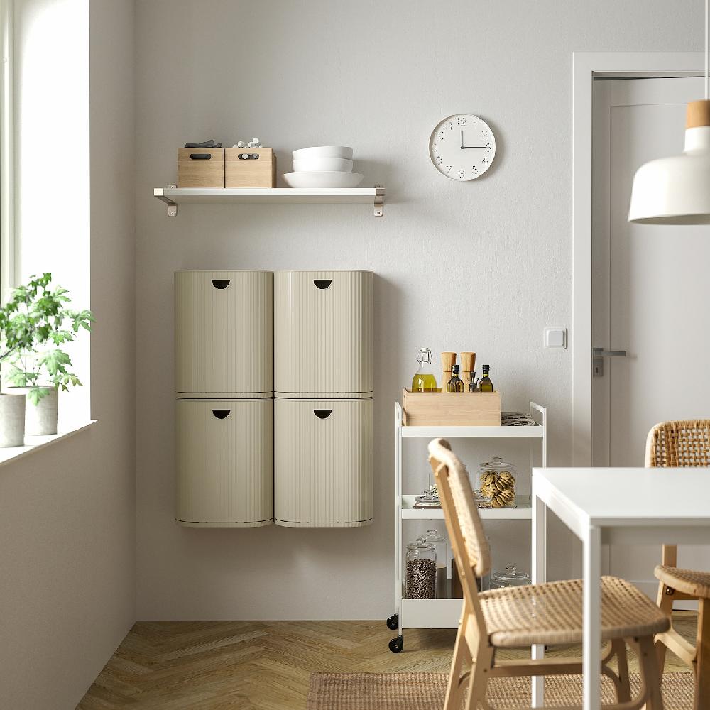 IKEA GÅRDSBUTIK Tonne mit Deckel graubeige 21 l Begrenzte Freigabe