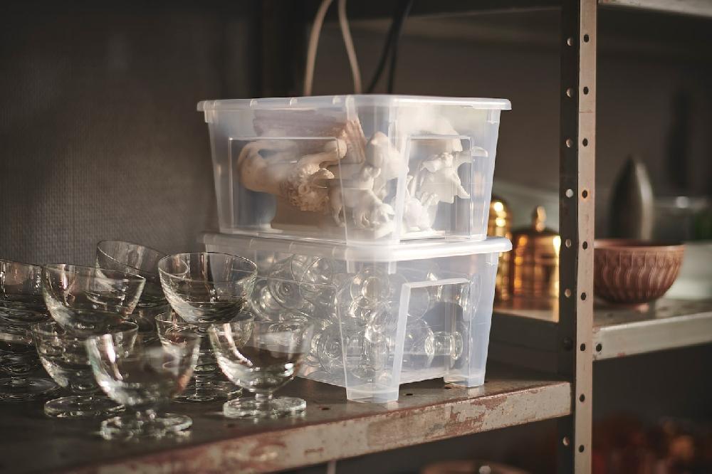 IKEA SAMLA Box mit Deckel transparent 28x20x14 cm/5 l Letzte 3 Tage