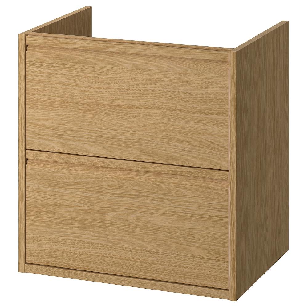 IKEA ÄNGSJÖN Waschbeckenschrank mit Schubladen Eichenachbildung 60x48x63 cm