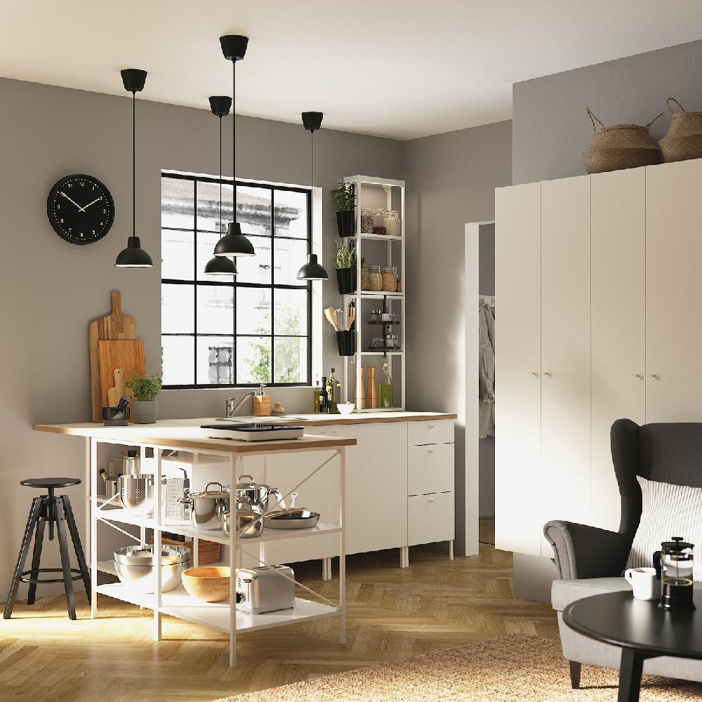 IKEA ENHET Hochschrank mit 4 Böden+Türen weiß 30x32x180 cm Riesige Rabatte