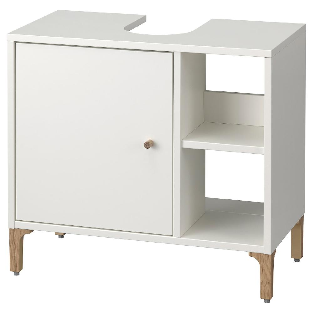 IKEA NORSÄLVEN Waschbeckenunterschrank mit Tür weiß 60x55x32 cm