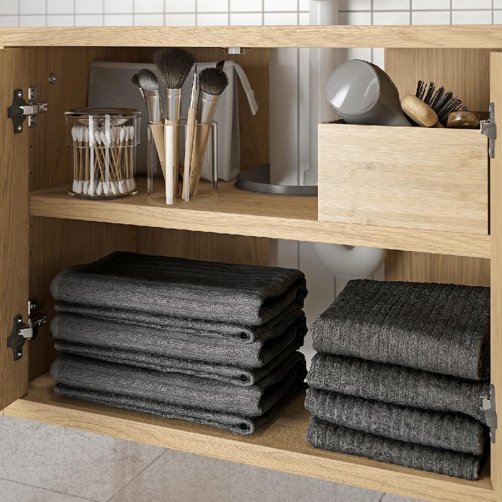 IKEA BYASJÖN Waschbeckenunterschrank mit Türen Eichenachbildung 66x37x59 cm Verkauf