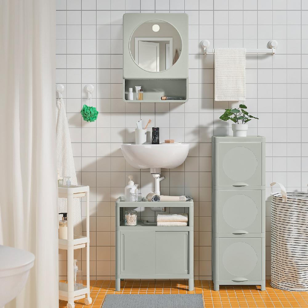 IKEA IVÖSJÖN Waschbeckenunterschrank mit Schiebetüren/grün 50x33x57 cm Hotsell