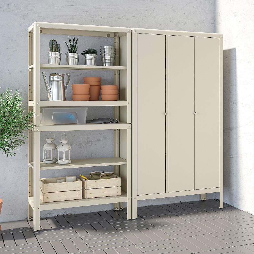 IKEA KOLBJÖRN Schrank drinnen/draußen beige 90x161 cm Günstig kaufen