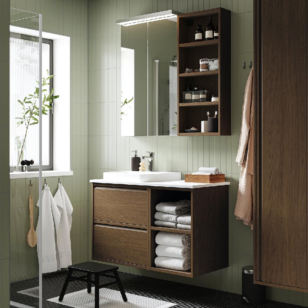 IKEA HAGAÅN Regal braun Eichenachbildung 40x48x63 cm Exklusive Angebote