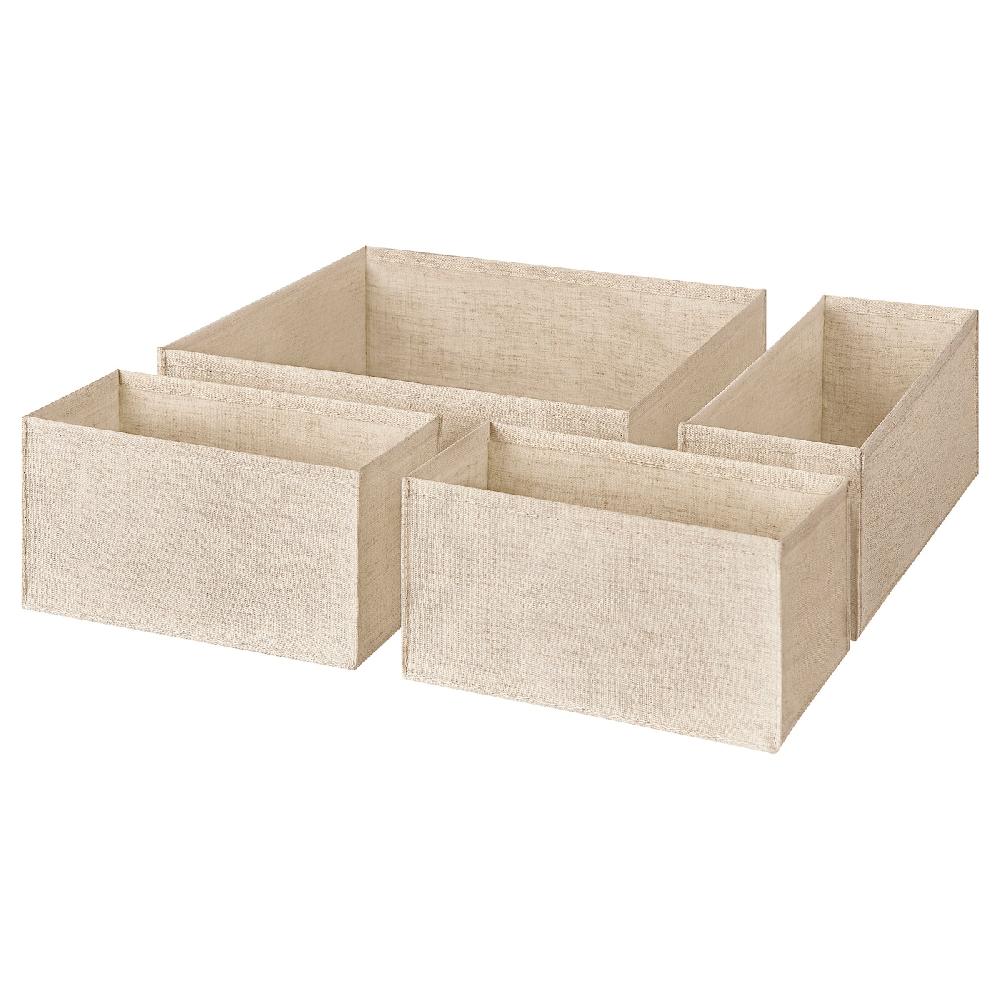 IKEA BOLLÖSUND Schubladeneinsatz 4er-Set beige