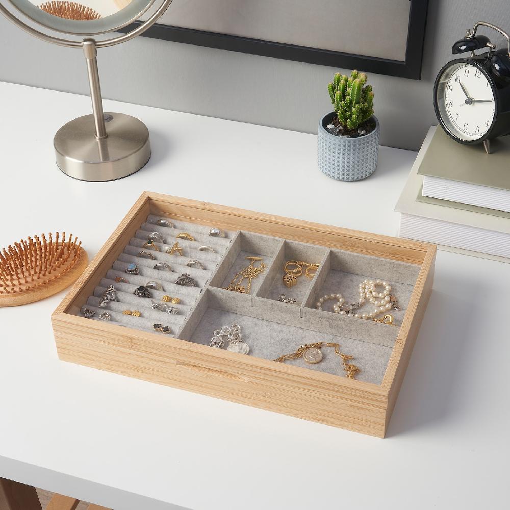 IKEA HALSREM Schmuckkästchen mit Fächern 328x218 mm Riesige Ersparnisse