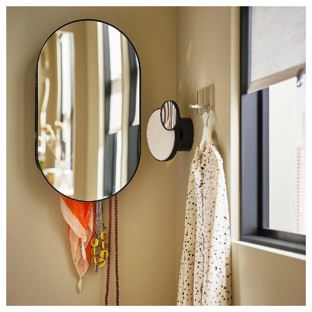 IKEA LINDBYN Spiegel mit Aufhänger schwarz 40x70 cm 50% Rabatt mit kostenlosem Versand