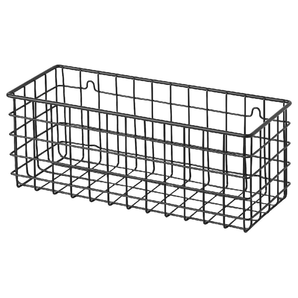 IKEA BLECKSJÖN Wandkorb schwarz 31x12x12 cm