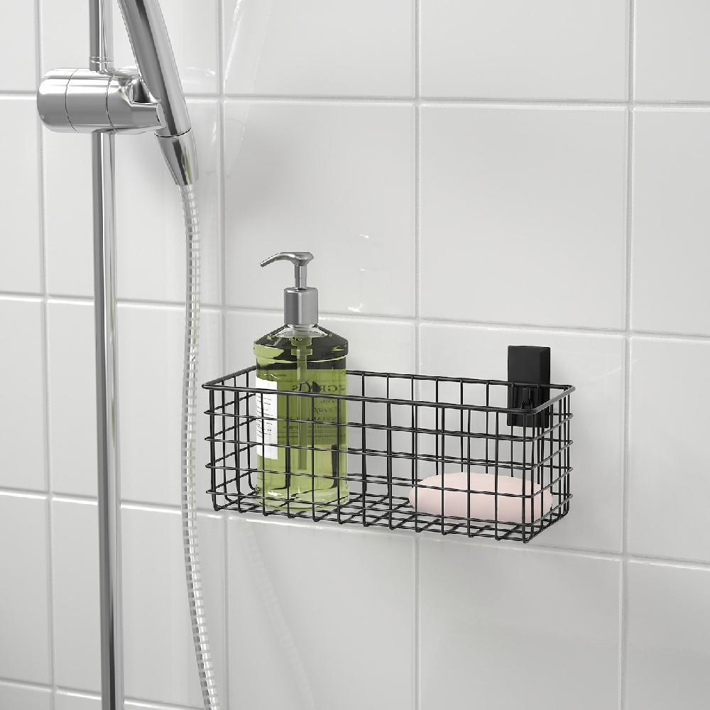 IKEA BLECKSJÖN Wandkorb schwarz 31x12x12 cm Schlussverkauf