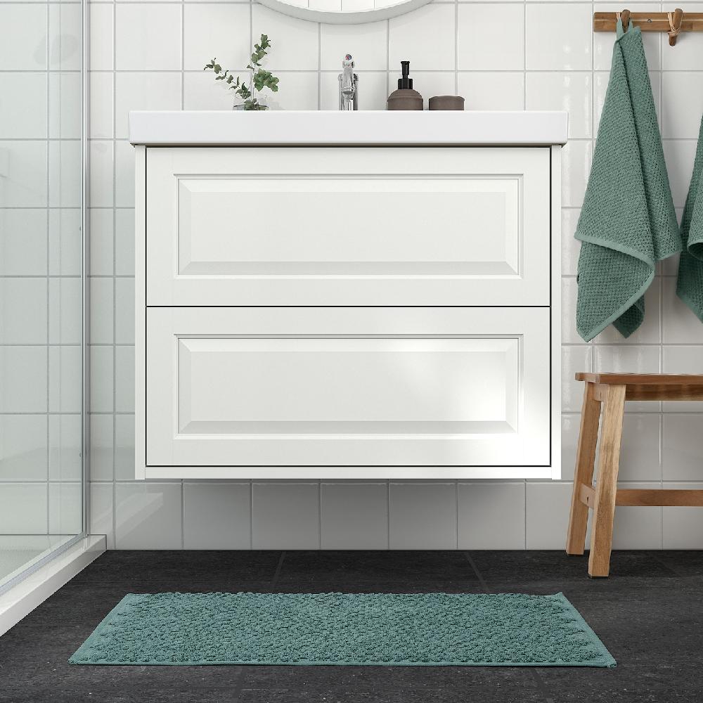IKEA FJÄLLKATTFOT Badematte türkis 50x80 cm Sonderangebot