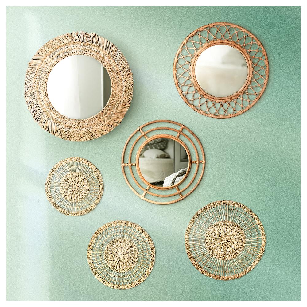 IKEA GILLSTAD Wanddekoration 3er-Set Riedgras Handarbeit Exklusivangebot