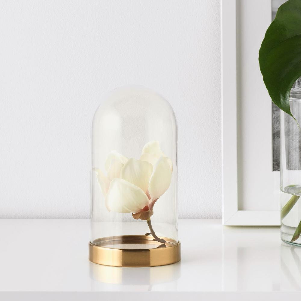 IKEA BEGÅVNING Glasglocke mit Teller 19 cm Top Angebot