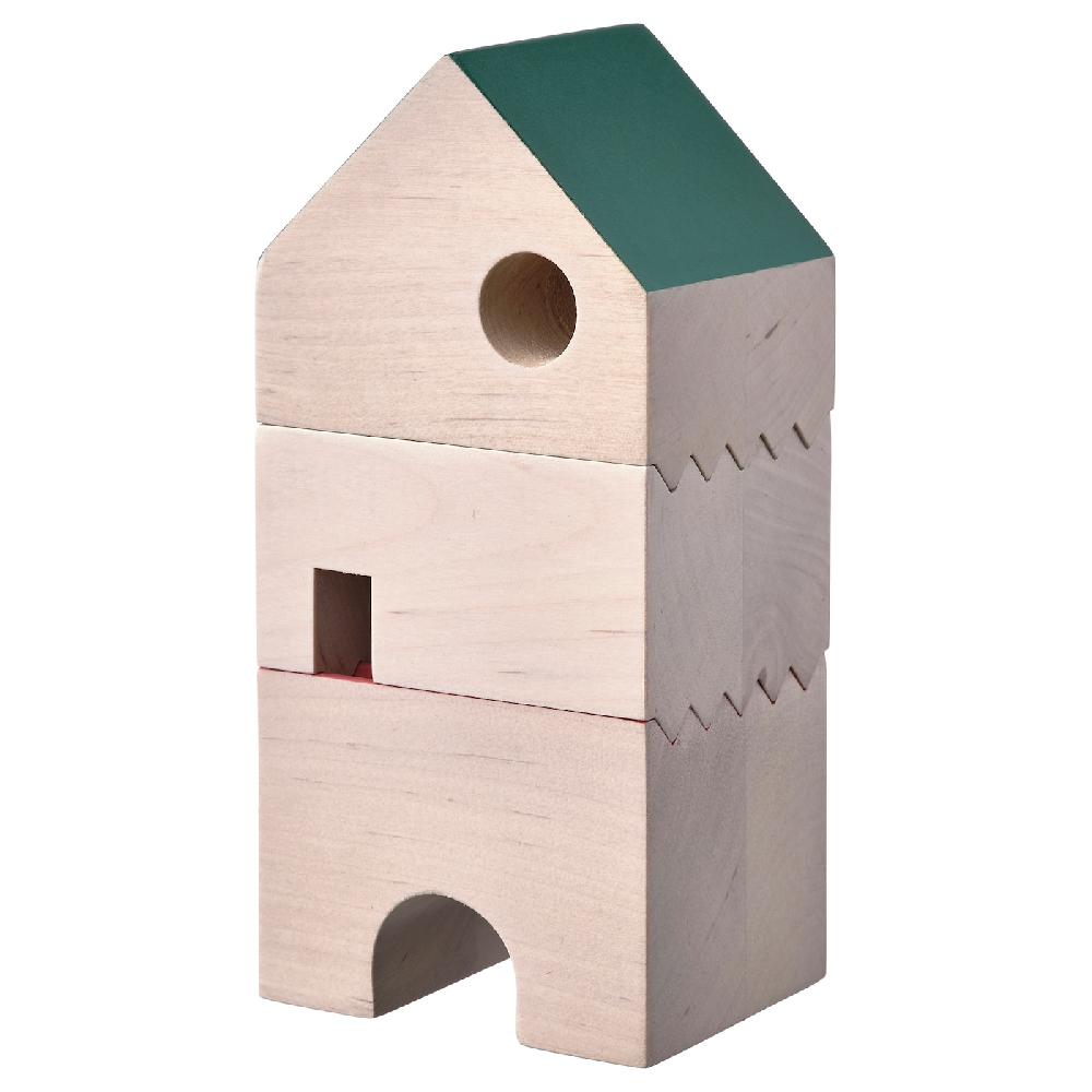 IKEA FÄLTLÖNN Dekoration Haus 3er-Set Massivholz/bunt Zeitlich begrenztes Angebot