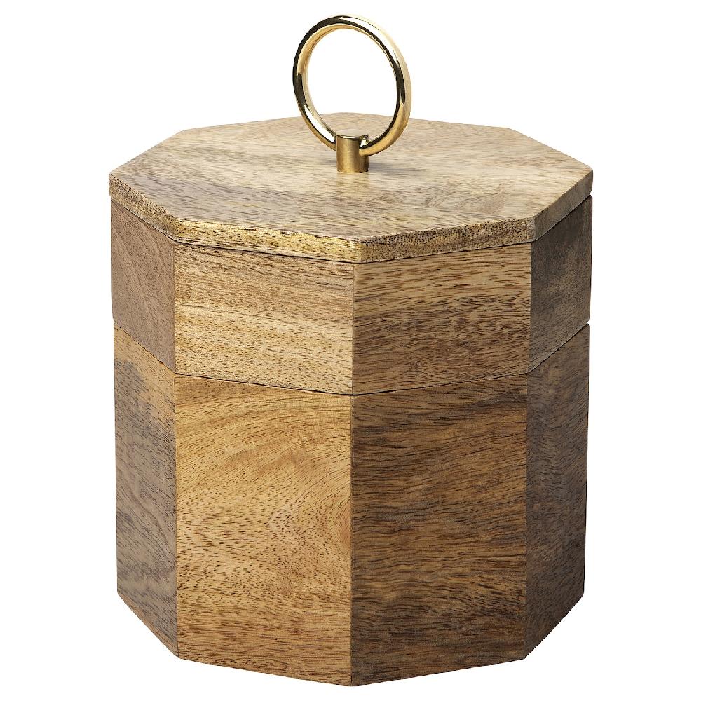 IKEA GOKVÄLLÅ Dose mit Deckel Holz 17x17x23 cm