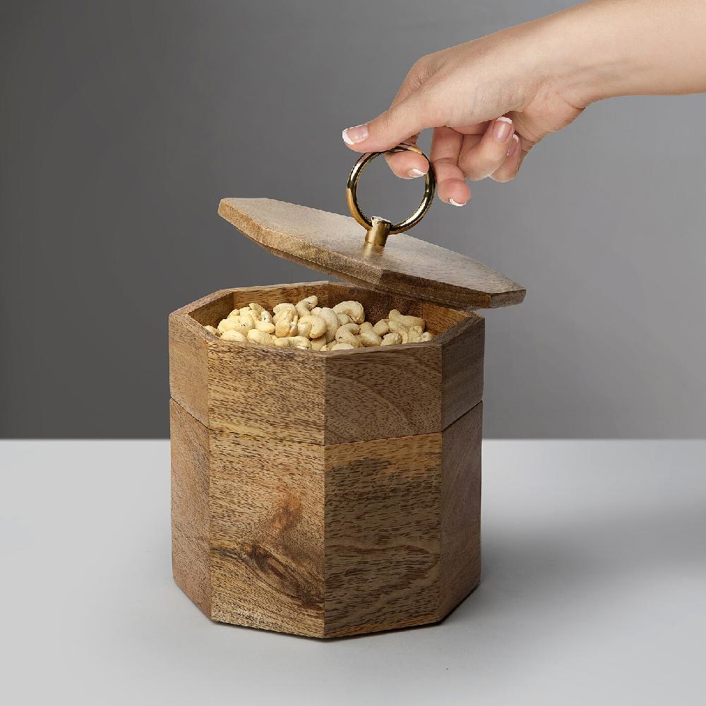 IKEA GOKVÄLLÅ Dose mit Deckel Holz 17x17x23 cm Große Rabatte