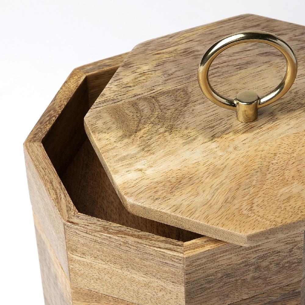 IKEA GOKVÄLLÅ Dose mit Deckel Holz 17x17x23 cm Große Rabatte