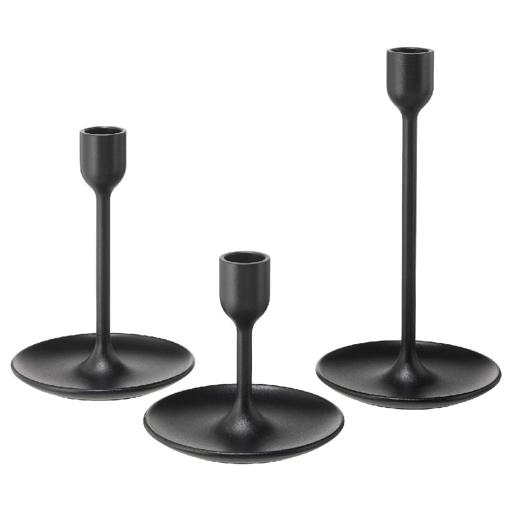 IKEA FULLTALIG Kerzenständer 3er-Set schwarz Kauf eins, bekomm eins gratis