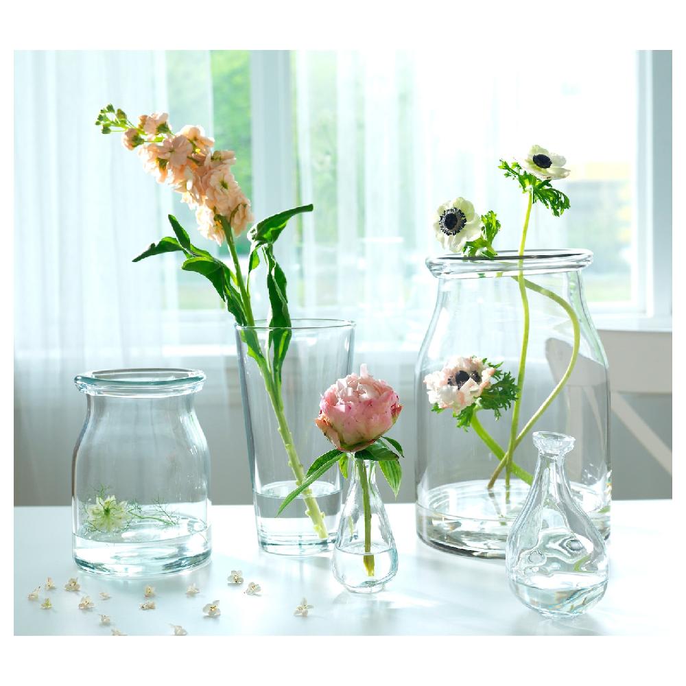IKEA BEGÄRLIG Vase Klarglas 29 cm Neueste Stile