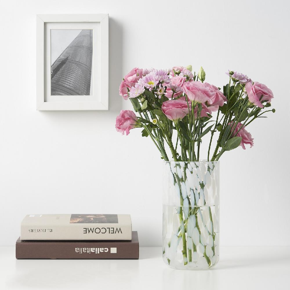 IKEA HÄCKOXEL Vase Punkte weiß 20 cm Bis zu 50% Rabatt