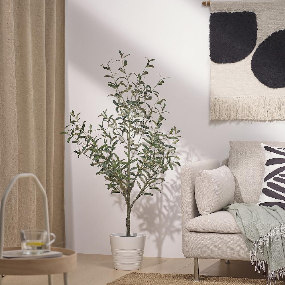 IKEA FEJKA Topfpflanze künstlich drinnen/draußen Olivenbaum 19 cm zollfrei