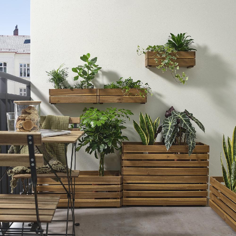 IKEA STJÄRNANIS Blumenkasten für draußen Akazie 43x15 cm Limitierter Zeitrabatt