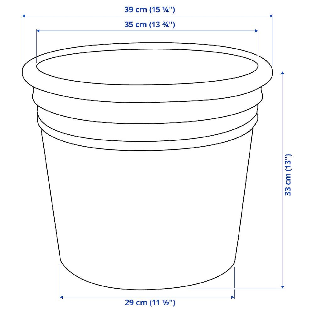 IKEA CURRYBLAD Blumentopf für draußen Terrakotta 35 cm Rabatt