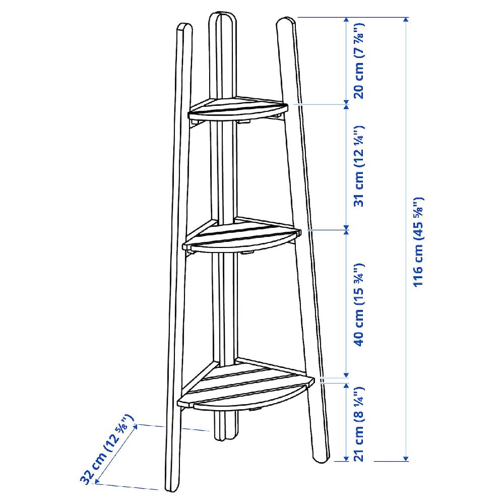 IKEA ASKHOLMEN Blumenständer dunkelbraun Flash Sale