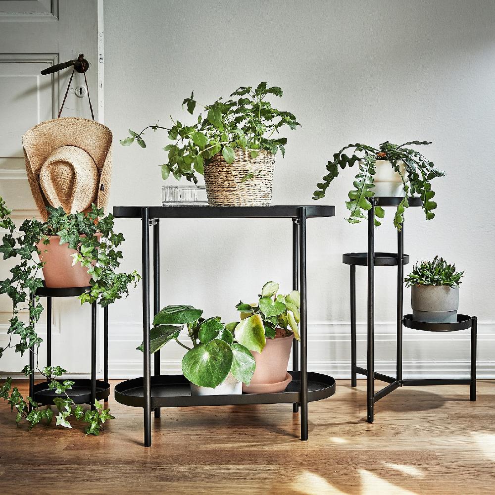 IKEA OLIVBLAD Blumenständer drinnen/draußen schwarz 35 cm Online Shopping