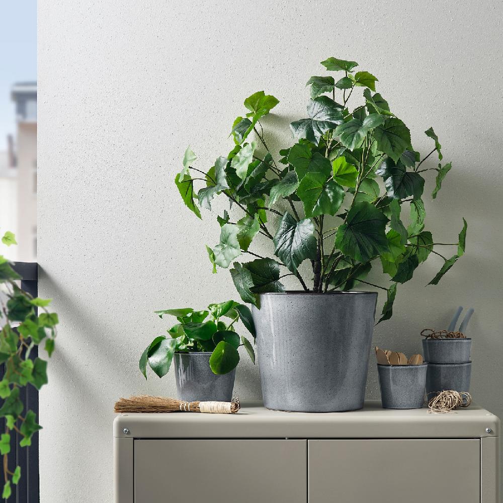 IKEA FJÄRILSBUSKE Übertopf drinnen/draußen/grau 24 cm Exklusivangebot