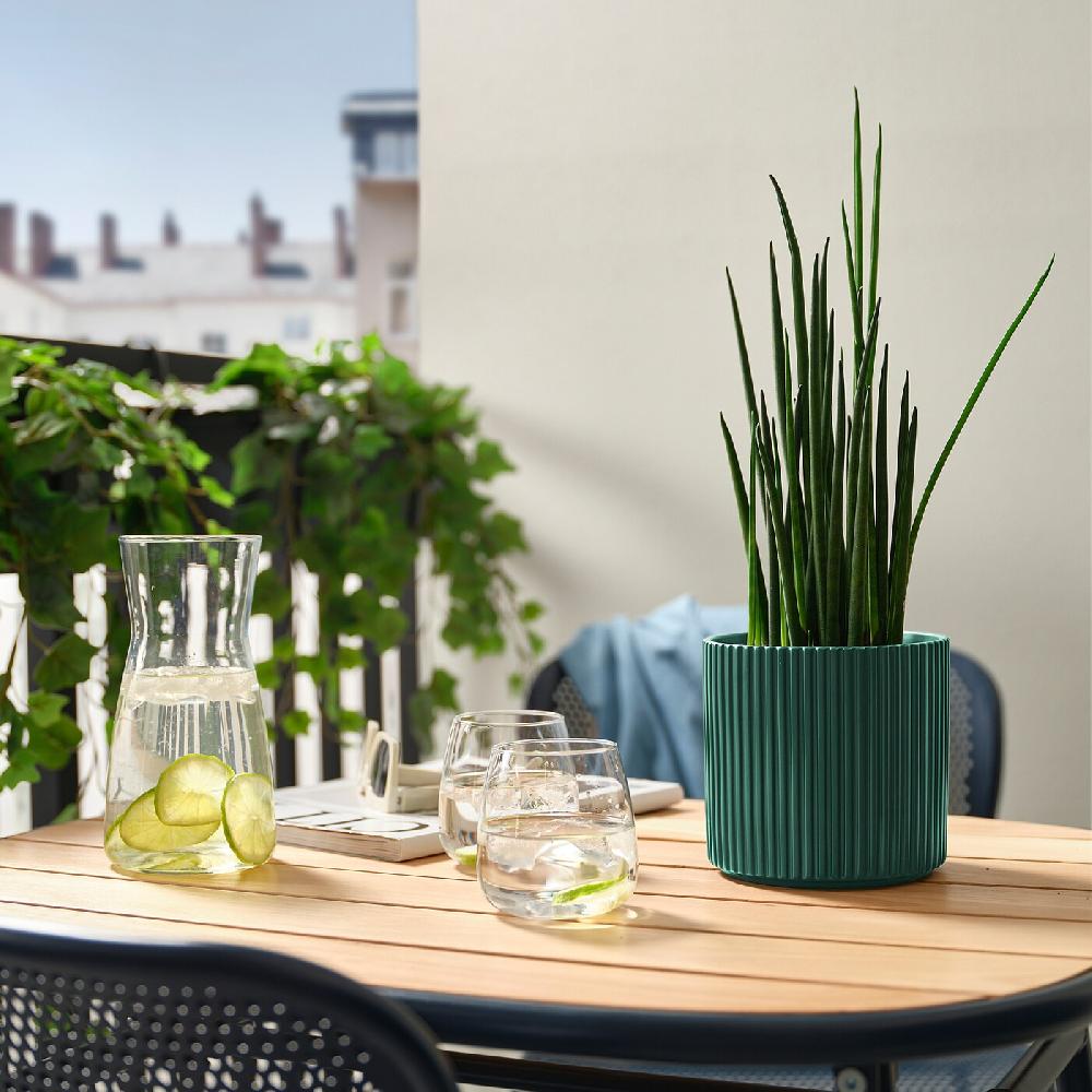 IKEA DAKSJUS Blumentopf dunkelgrün 12 cm Preisnachlass