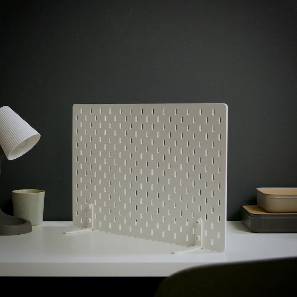 IKEA SKÅDIS Lochplatte frei stehend weiß 56x37 cm Sonderangebote