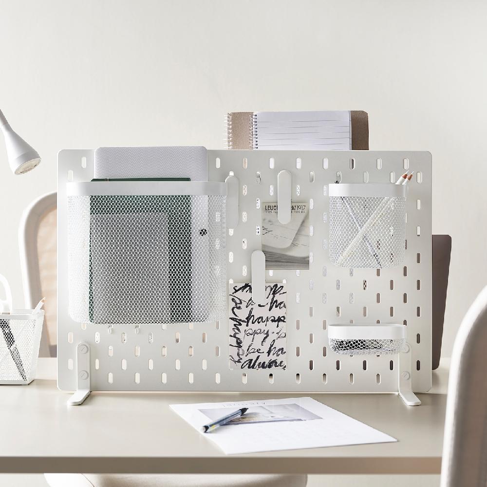 IKEA SKÅDIS Lochplatte frei stehend weiß 56x37 cm Sonderangebote