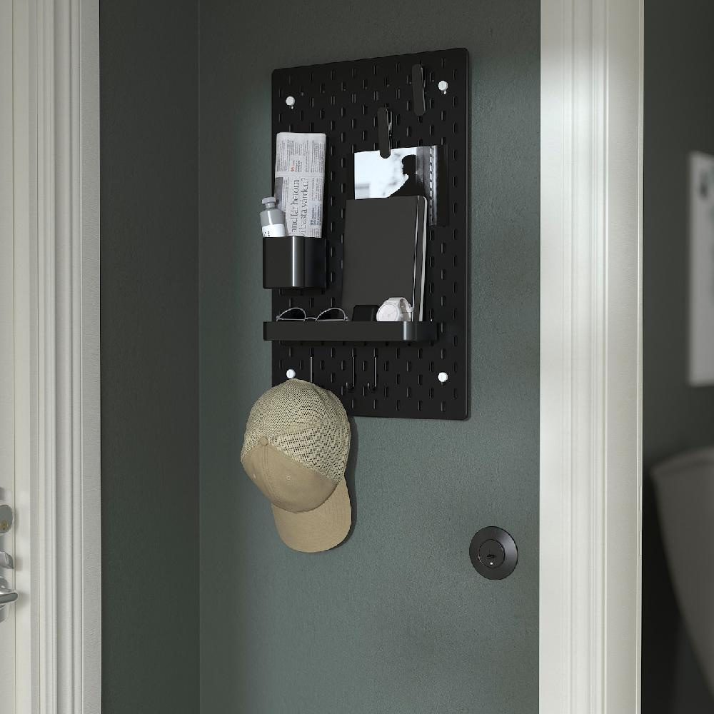 IKEA SKÅDIS Lochplatte/Kombination schwarz 36x56 cm Letzte 2 Tage