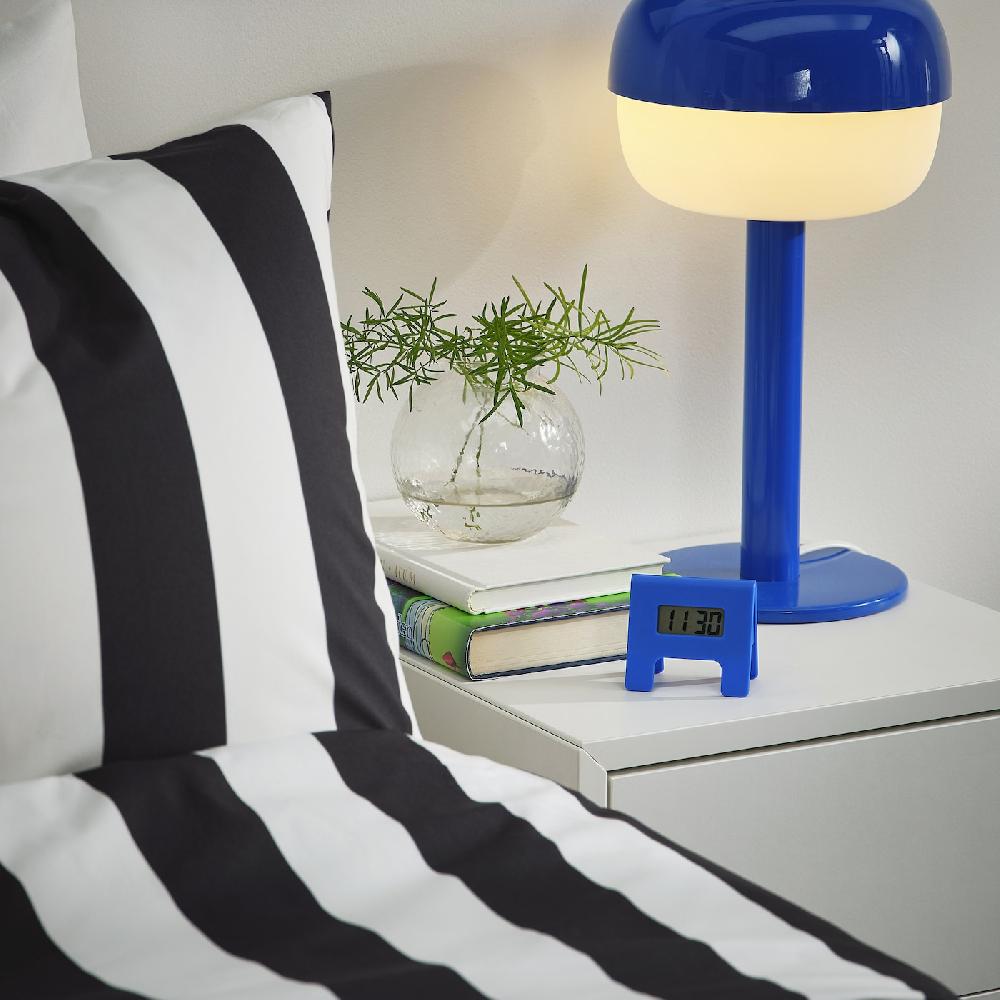 IKEA KUPONG Wecker leuchtend blau 7x6 cm Bis zu 60% Rabatt