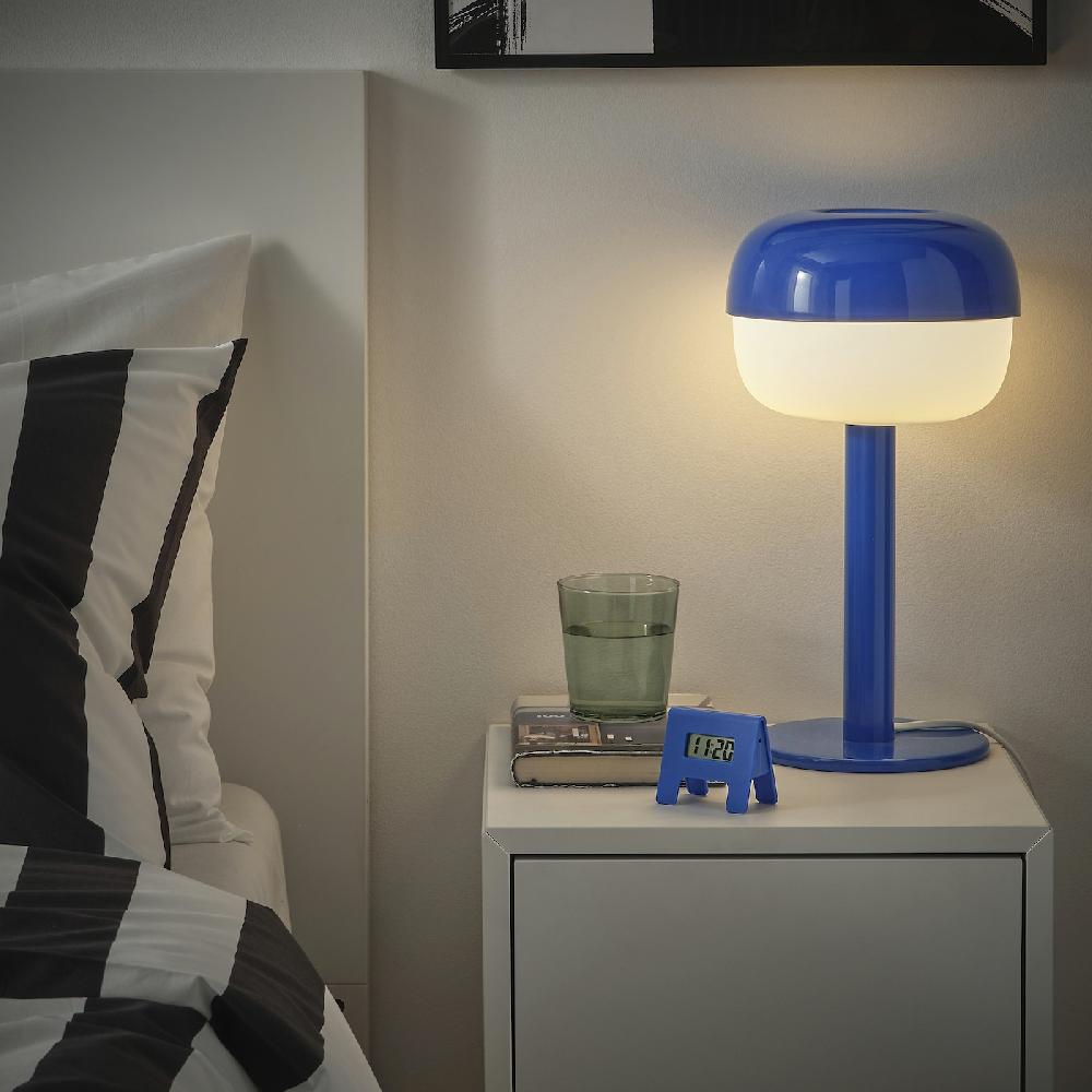 IKEA KUPONG Wecker leuchtend blau 7x6 cm Bis zu 60% Rabatt