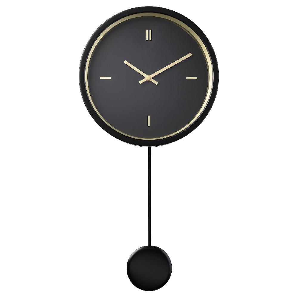 IKEA STURSK Wanduhr schwarz 26 cm