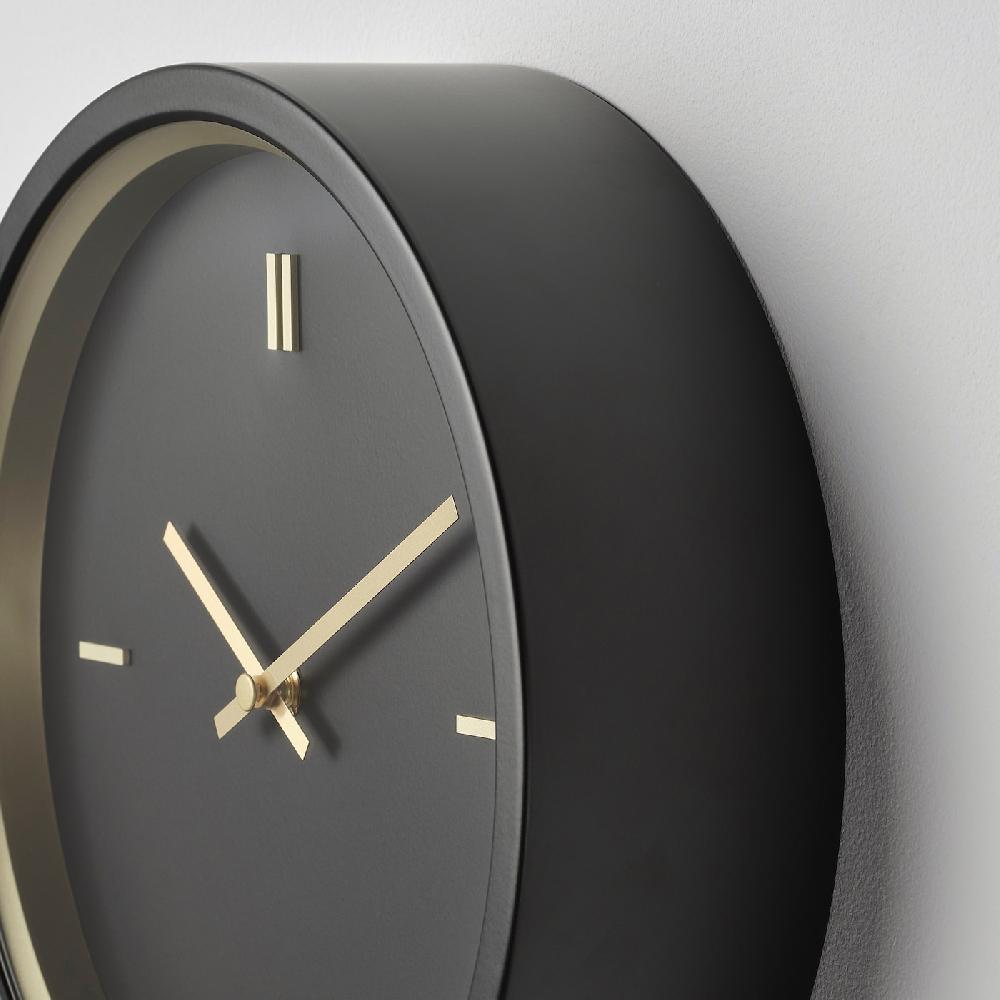 IKEA STURSK Wanduhr schwarz 26 cm Nur noch ein Tag übrig