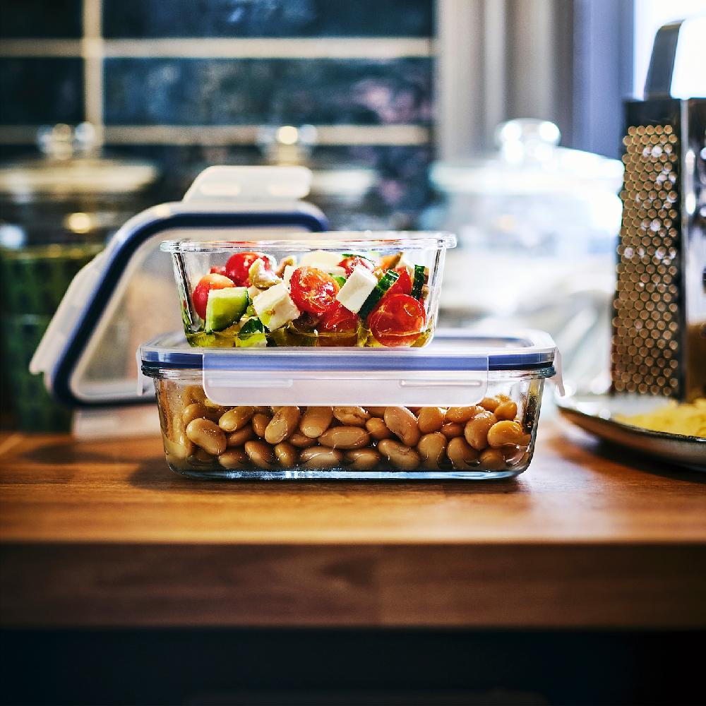 IKEA IKEA 365+ Vorratsbehälter mit Deckel rechteckig Glas/Kunststoff 1.0 l Clearance-Verkauf