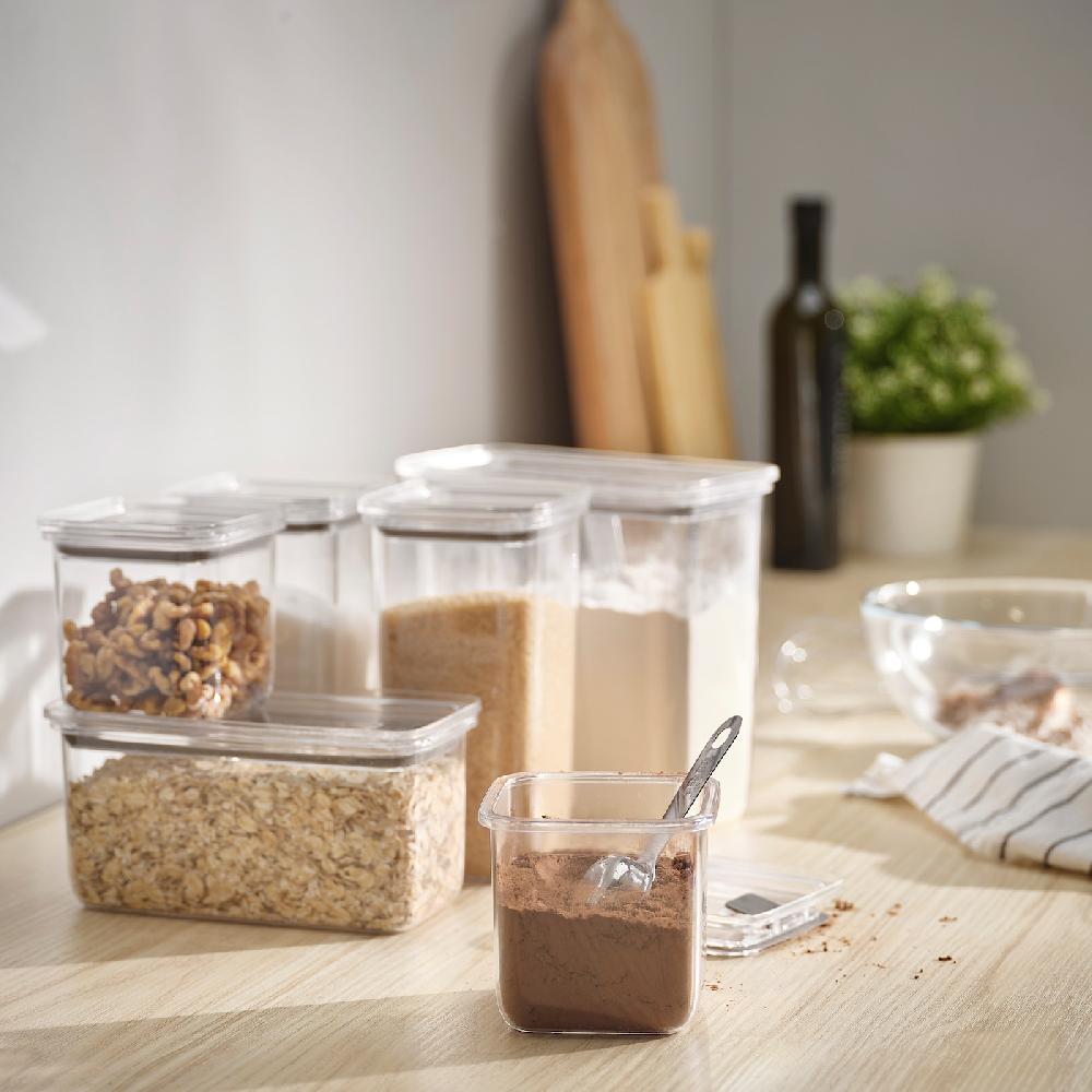 IKEA KORALLVIPPA Vorratsbehälter mit Deckel 6er-Set transparent Kostenloser Versand international