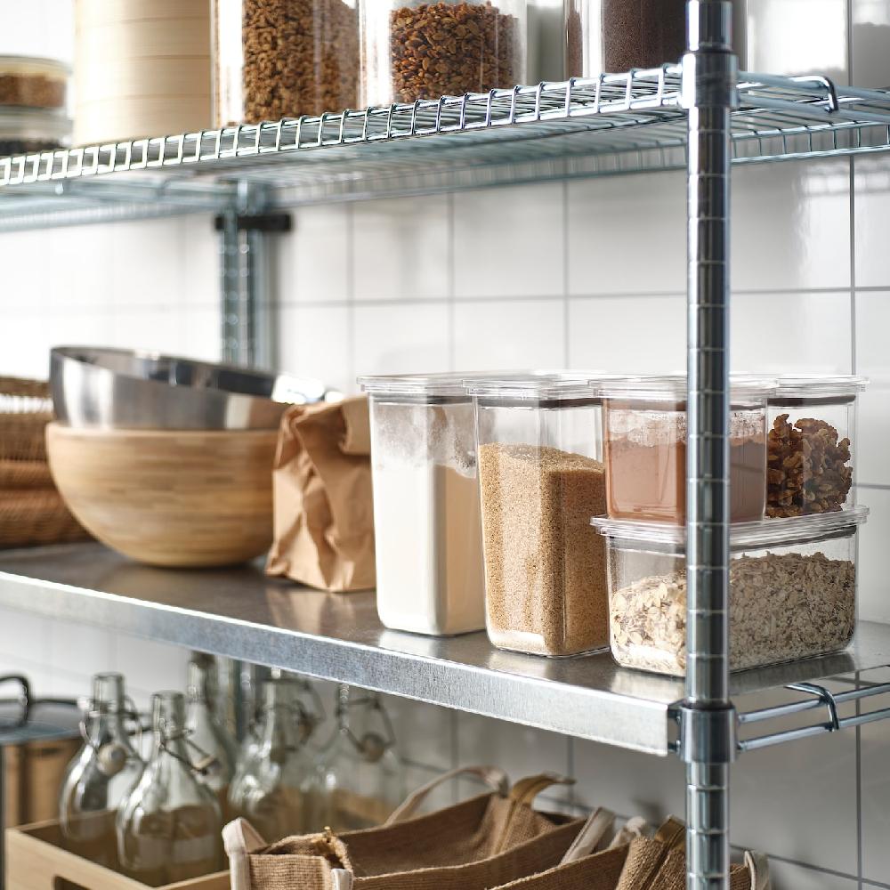 IKEA KORALLVIPPA Vorratsbehälter mit Deckel 6er-Set transparent Kostenloser Versand international