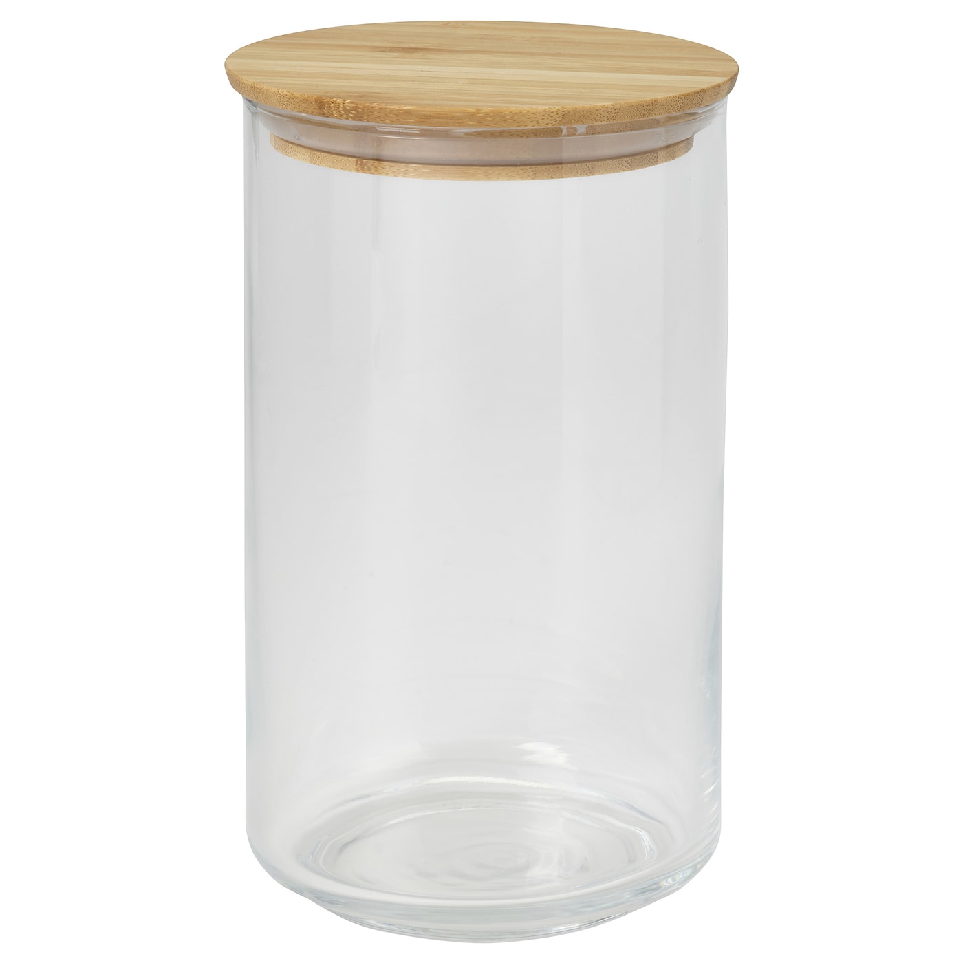 IKEA EKLATANT Dose mit Deckel Klarglas/Bambus 1.1 l