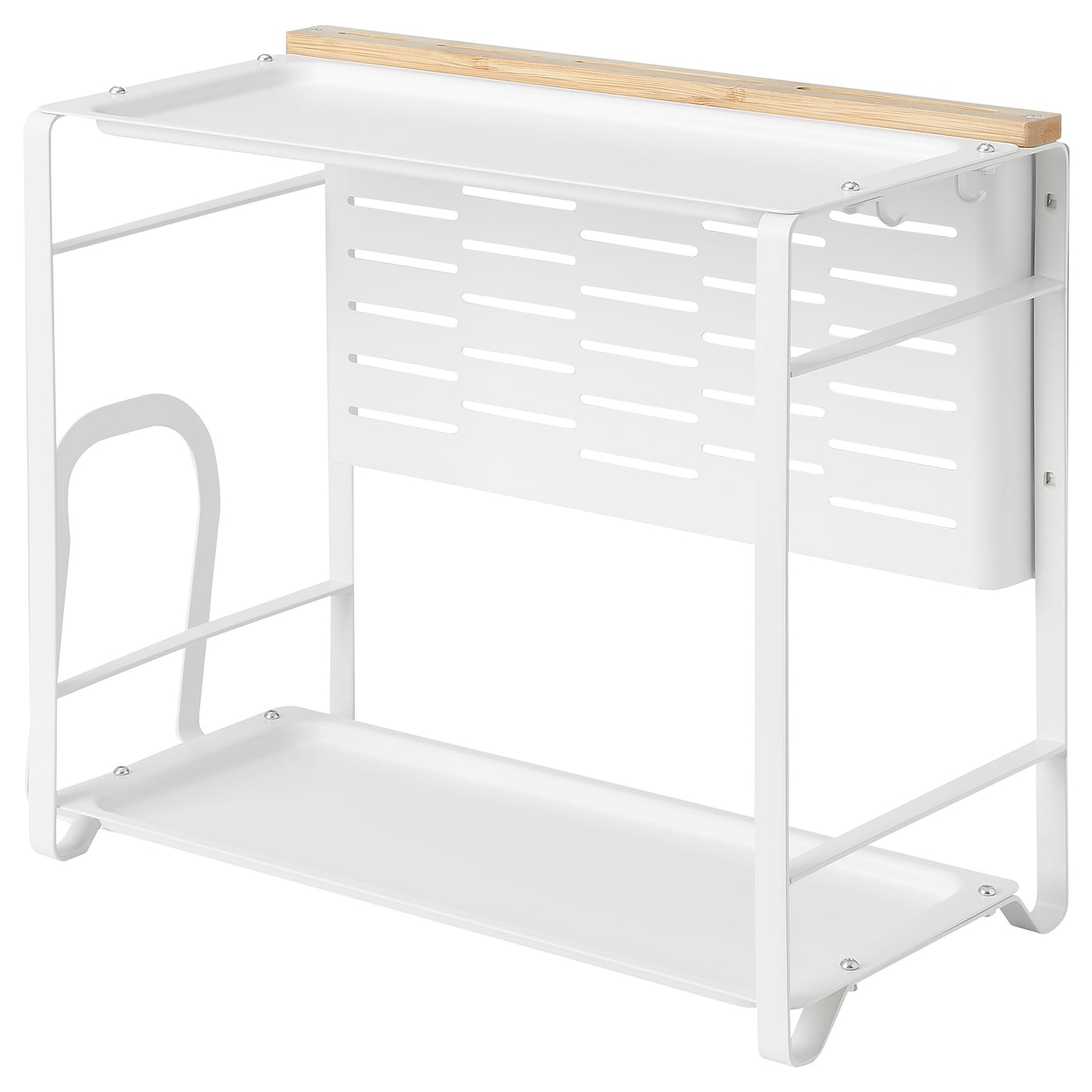 IKEA AVSTEG Miniregal für Arbeitsplatte Bambus/weiß 40x21 cm