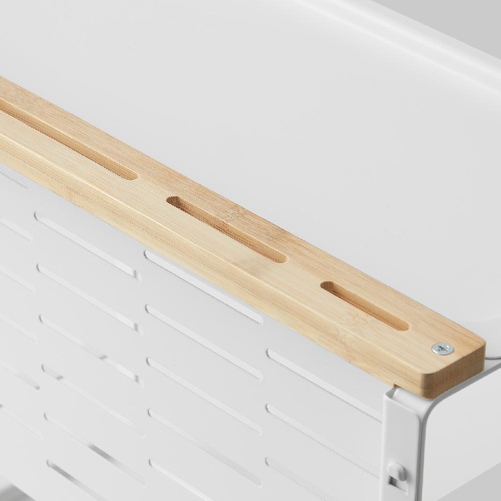 IKEA AVSTEG Miniregal für Arbeitsplatte Bambus/weiß 40x21 cm zollfrei